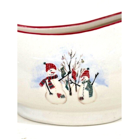 Royal Seasons Stoneware Snowman Gravy Boat - Picture 3 of 6